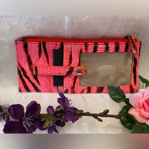 Wallet, Brahmin Credit Card Wallet, Pink Feline Ombré Melbourne, NWT